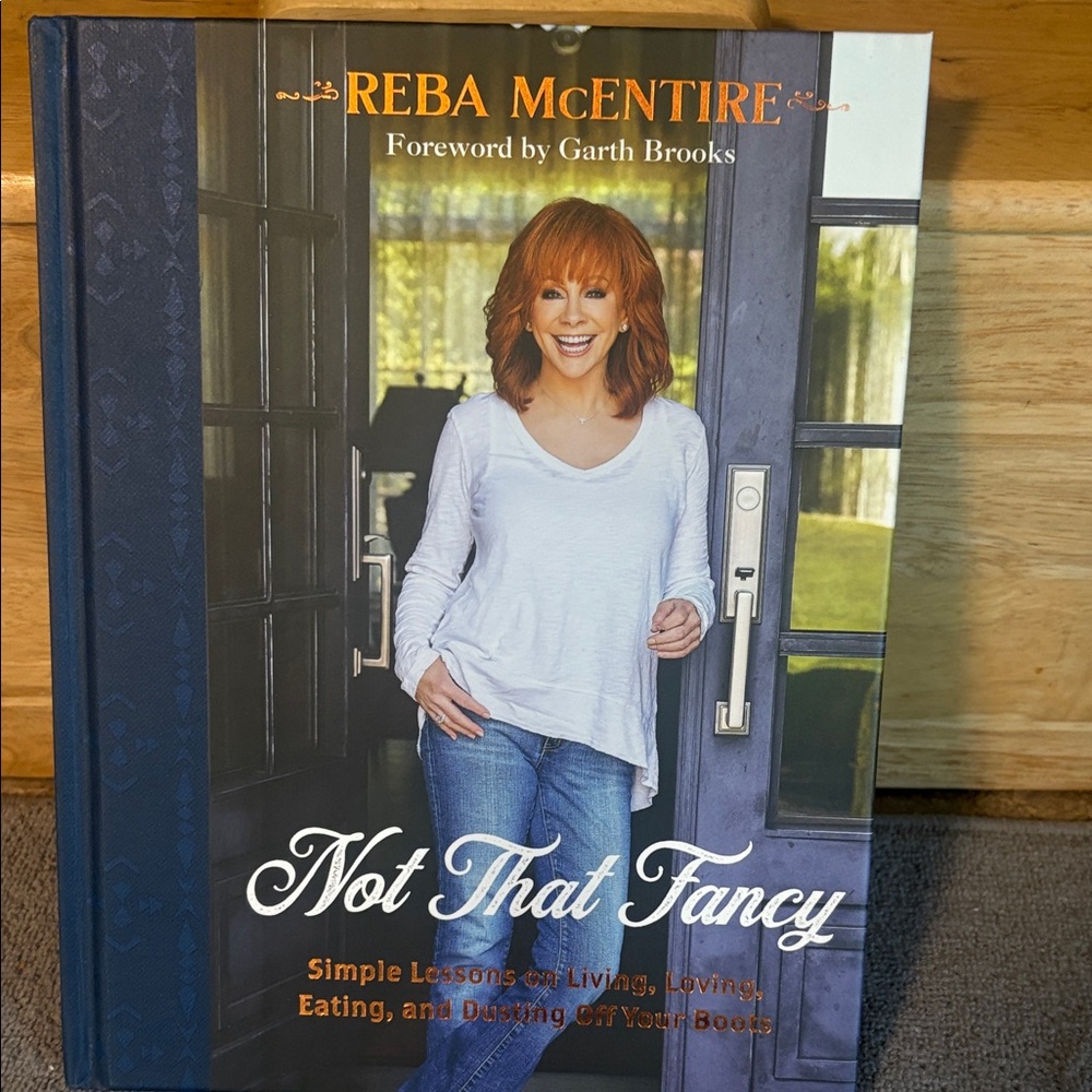 Reba McEntire "Not That Fancy" Hardcover Book - White & Blue